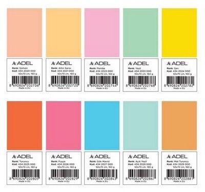 Adel 50x70 cm Fon Kartonu 160 gr /m² Pembe - 1