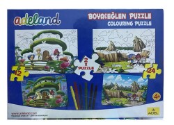 Adeland Boya Eğlen Puzzle M:1 34x24 cm 12+24 Parça - ADEL