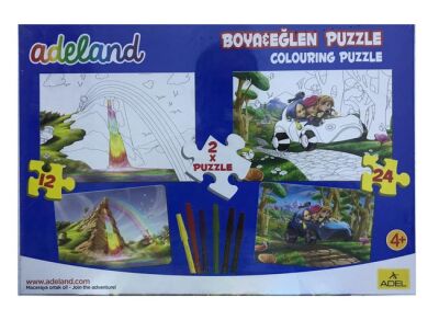 Adeland Boya Eğlen Puzzle M:2 34x24 cm 12+24 Parça - 1