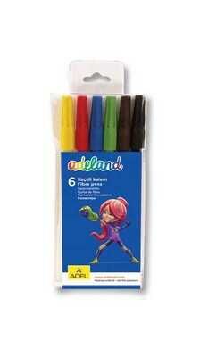 Adeland Keçeli Boya Kalem Takımı 6 Renk - 1