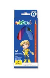 Adeland Kuru Boya Kalem Takımı Üçgen Jumbo 12 Renk - 1