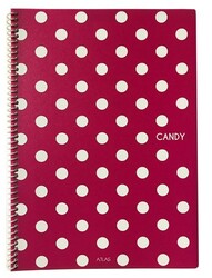 Atlas Candy A4 PP Kapak Spiralli Defter Çizgili 100 yp - 1