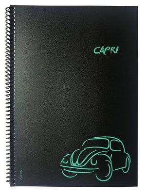 Atlas Capri A4 Spiralli PP Kapak Kareli Defter 80 yp - 2