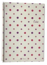 Atlas Color A4 PP Kapak Spiralli Defter Çizgili 80 yp - ATLAS DEFTER