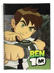 Ben10 A4 Karton Kapak Spiralli Defter Kareli 80 yp - 2