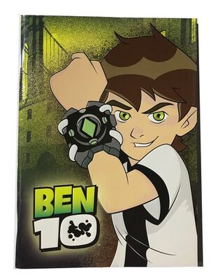 Ben10 A5 Yaldızlı Karton Kapak Okul Defteri Çizgili 56 yp - 2