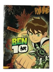 Ben10 A5 Yaldızlı Karton Kapak Okul Defteri Kareli 56 yp - 2