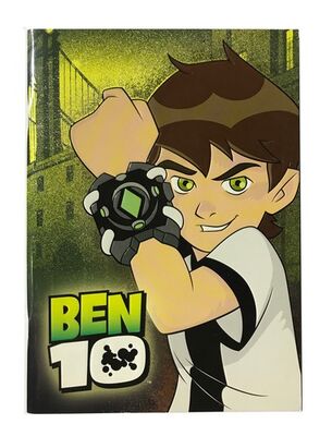 Ben10 A5 Yaldızlı Karton Kapak Okul Defteri Kareli 56 yp - 1