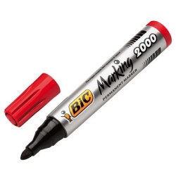 Bic 2000 Permanenet Markör Yuvarlak Uç Kırmızı 