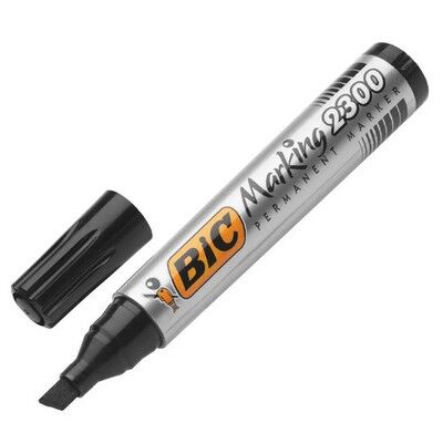Bic 2300 Permanenet Markör Kesik Uç Siyah - 1