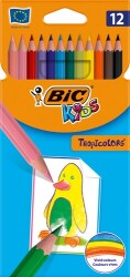 Bic Kids Tropicolors Kuru Boya Kalemi Tam Boy 12 Renk - BIC