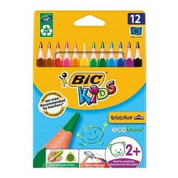 Bic Üçgen Jumbo Kuru Boya Kalem Takımı 12 Renk - 1