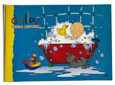 Caillou 25x35 cm Karton Kapak Spiralli Resim Defteri 15 yp - 3