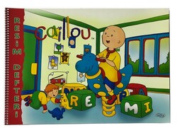 Caillou 25x35 cm Karton Kapak Spiralli Resim Defteri 15 yp - 1