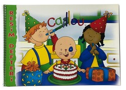 Caillou 25x35 cm Karton Kapak Spiralli Resim Defteri 15 yp - 2