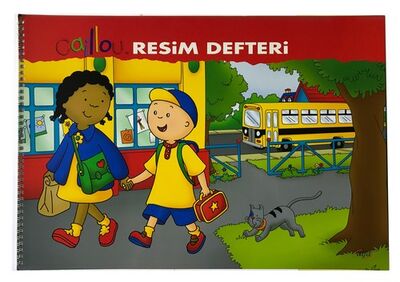 Caillou 35x50 cm Karton Kapak Spiralli Resim Defteri 15 yp - 1