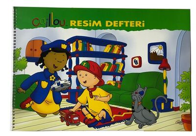 Caillou 35x50 cm Karton Kapak Spiralli Resim Defteri 15 yp - 2