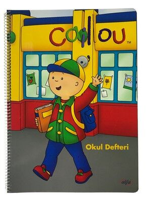 Caillou A4 Karton Kapak Spiralli Defter Çizgili 80 yp - 2