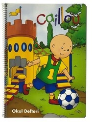 Caillou A4 Karton Kapak Spiralli Defter Kareli 80 yp - 2