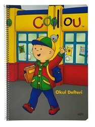 Caillou A4 Karton Kapak Spiralli Defter Kareli 80 yp - 3