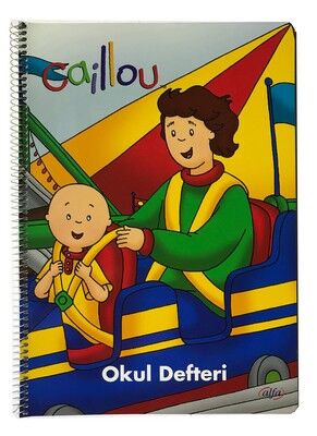 Caillou A4 Karton Kapak Spiralli Defter Kareli 80 yp - 1