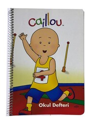 Caillou A5 Karton Kapak Spiralli Okul Defteri Çizgili 80 yp - 1