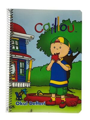 Caillou A5 Karton Kapak Spiralli Okul Defteri Çizgili 80 yp - 2