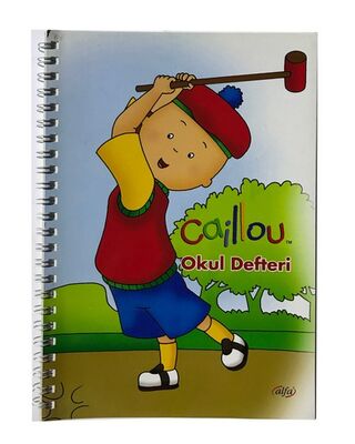 Caillou A5 Karton Kapak Spiralli Okul Defteri Kareli 80 yp - 3