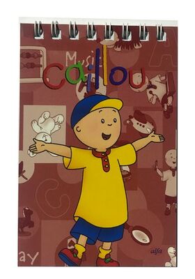 Caillou A7 Karton Kapak Spiralli Cep Bloknot Çizgili 40 yp - 2