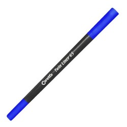 Caretta 65-03 Twin Liner , Çift Uçlu Keçeli Kalem Koyu Mavi - 1