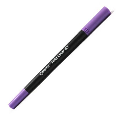 Caretta 65-12 Twin Liner , Çift Uçlu Keçeli Kalem Mor - 1