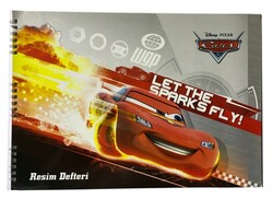 Cars 25x35 cm Karton Kapak Spiralli Resim Defteri 15 yp - KESKİN COLOR