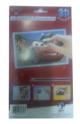 Cars 3D Puzzle Kabartma Stickers 21x14 cm - 3