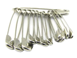 Çatal Çengelli İğne 12 Li Gümüş 3,5 Cm - OFİSKUTUM