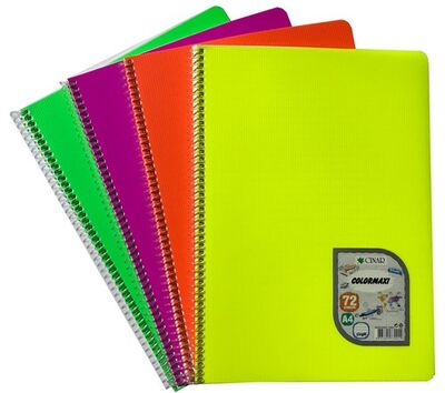 Çınar Colormaxi A4 PP Kapak Spiralli Defter Çizgili 72 yp - 1