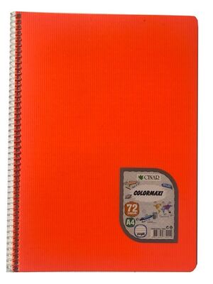 Çınar Colormaxi A4 PP Kapak Spiralli Defter Çizgili 72 yp - 2