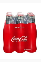 Coca Cola Gazlı İçecek Cam Şişe 6 ad 200 cc - 1
