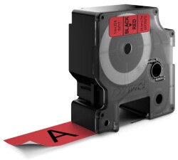 Dymo D1 Yedek Şerit, 24 mm x 7 mt, Kırmızı/Siyah (53717) - DYMO
