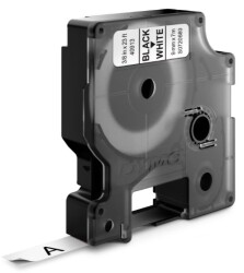Dymo D1 Yedek Şerit, 9 mm x 7 mt, Beyaz/ Siyah (40913) - DYMO