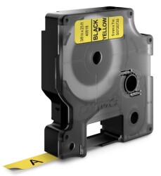 Dymo D1 Yedek Şerit, 9 mm x 7 mt, Sarı/ Siyah (40918) - DYMO