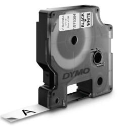 Dymo Kalıcı D1 Şerit, 12 mmx5,5 mt, Beyaz/ Siyah - DYMO