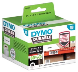 Dymo Kalıcı LW Etiket 59mm x 102 mm, 300 Etiket - DYMO