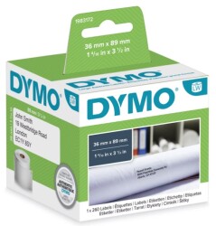 Dymo LW Geniş Adres, 260 Etiket/Paket, Şeffaf, 89x36 mm (99013) - DYMO