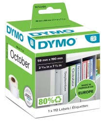 Dymo LW Geniş Klasör Sırt Etiketi,110 Etiket/Paket,190x59mm (99019) - DYMO