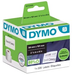 Dymo LW Sevkiyat Etiketi, 220 Etiket 101x 54mm (99014) - DYMO