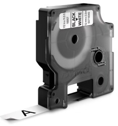 Dymo Yüksek performans Esnek Naylon 12mmx3,5 Siyah/Beyaz (16957) - DYMO