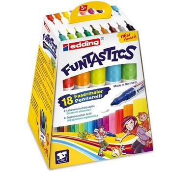 Edding Funtastic Kalın Keçeli Kalem Takımı 18 Renk - 1