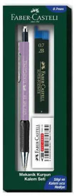 Faber-Castell 1347 Mekanik Kurşun Kalem 0,7 mm Set, Lila - 1