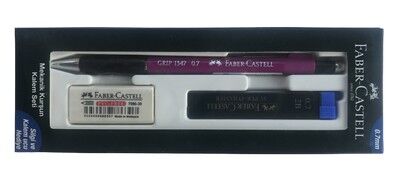 Faber-Castell 1347 Mekanik Kurşun Kalem 0,7 mm + Min + Silgi Set - 1