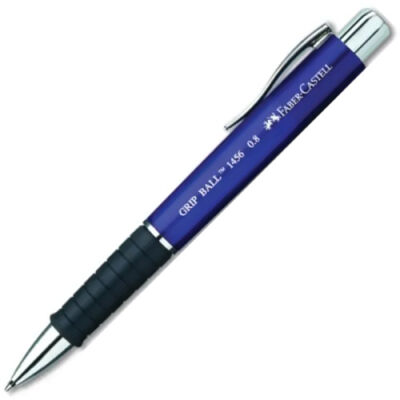Faber-Castell 1456 Grip Ball Tükenmez Kalem 0,8 mm, Mavi - 1